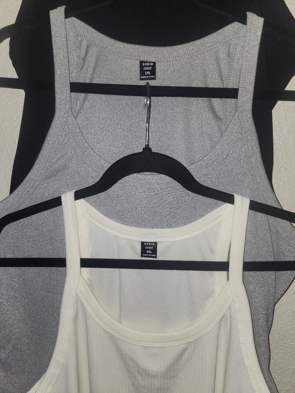 🖤🩶🍦NWOT Shein Curve "BUNDLE of 3 Tanks - Black🖤 Gray🩶 & Cream🍦Size: 1XL" - Picture 11 of 13